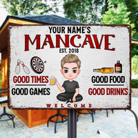 Personalized Man Cave Bar Metal Sign JR124 26O58 thumb 1