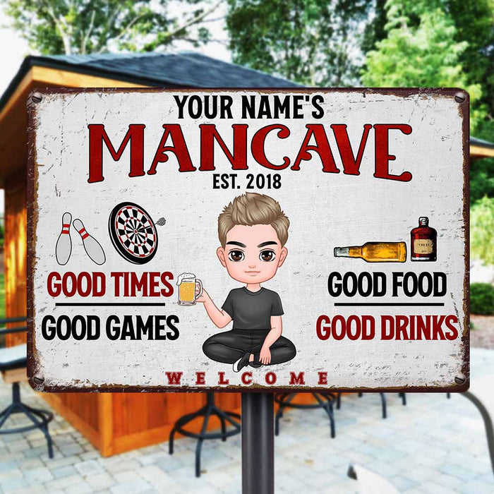Personalized Man Cave Bar Metal Sign JR124 26O58 1