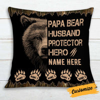 Personalized Bear Love Dad Grandpa Pillow JR121 85O34 thumb 1