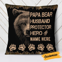 Personalized Bear Love Dad Grandpa Pillow JR121 85O34 thumb 1