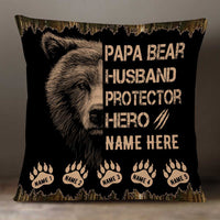 Personalized Bear Love Dad Grandpa Pillow JR121 85O34 thumb 1