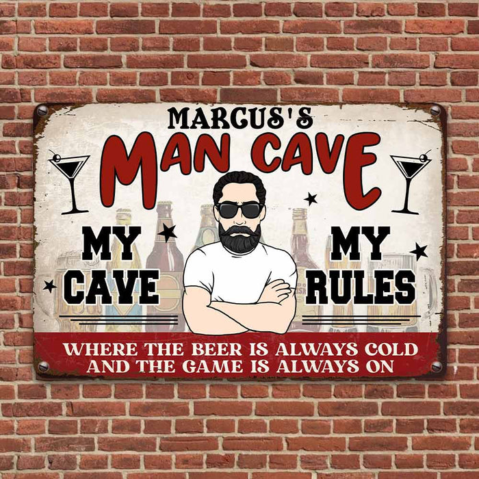 Personalized Man Cave Metal Sign JR126 30O57 1