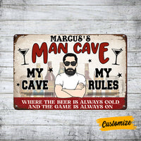 Personalized Man Cave Metal Sign JR126 30O57 thumb 1