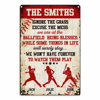 Personalized Softball Baseball Lover Metal Sign JR122 85O34 thumb 1
