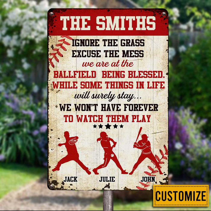 Personalized Softball Baseball Lover Metal Sign JR122 85O34 1