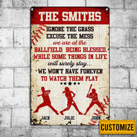 Personalized Softball Baseball Lover Metal Sign JR122 85O34 thumb 1