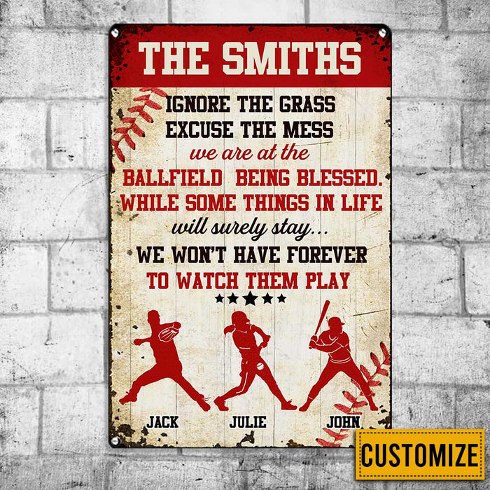Personalized Softball Baseball Lover Metal Sign JR122 85O34 1