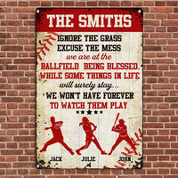 Personalized Softball Baseball Lover Metal Sign JR122 85O34 thumb 1
