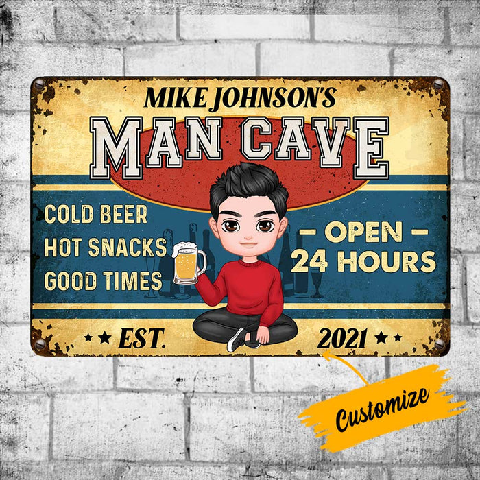 Personalized Man Cave Metal Sign JR124 30O36 1