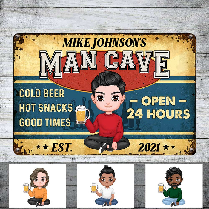 Personalized Man Cave Metal Sign JR124 30O36 1
