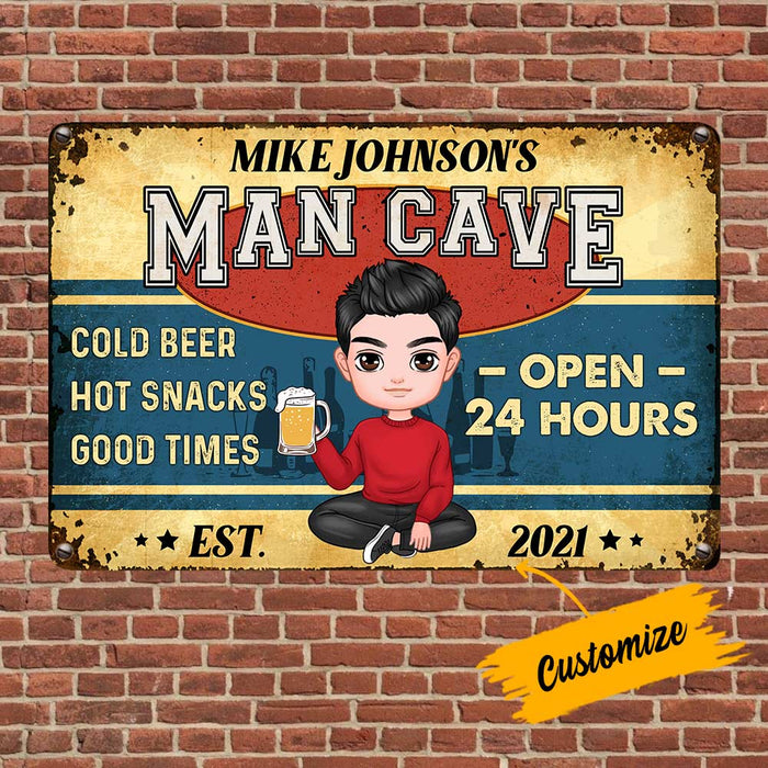 Personalized Man Cave Metal Sign JR124 30O36 1