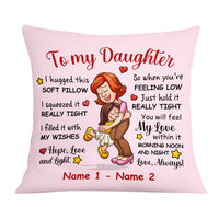 Personalized Mother Daughter Hug This Pillow JR122 24O57 thumb 1