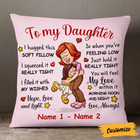 Personalized Mother Daughter Hug This Pillow JR122 24O57 thumb 1