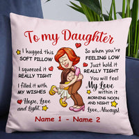 Personalized Mother Daughter Hug This Pillow JR122 24O57 thumb 1