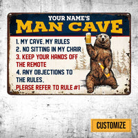 Personalized Man Cave Metal Sign JR122 30O47 thumb 1