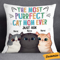 Personalized Purrfect Cat Mom Pillow JR136 24O32 thumb 1
