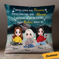 Personalized Mom Daughter Love You Forever Pillow JR124 95O36 thumb 1