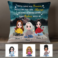 Personalized Mom Daughter Love You Forever Pillow JR124 95O36 thumb 1