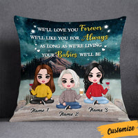 Personalized Mom Daughter Love You Forever Pillow JR124 95O36 thumb 1