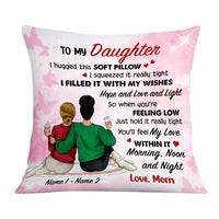 Personalized Mom Daughter Hug This Pillow JR122 95O47 thumb 1