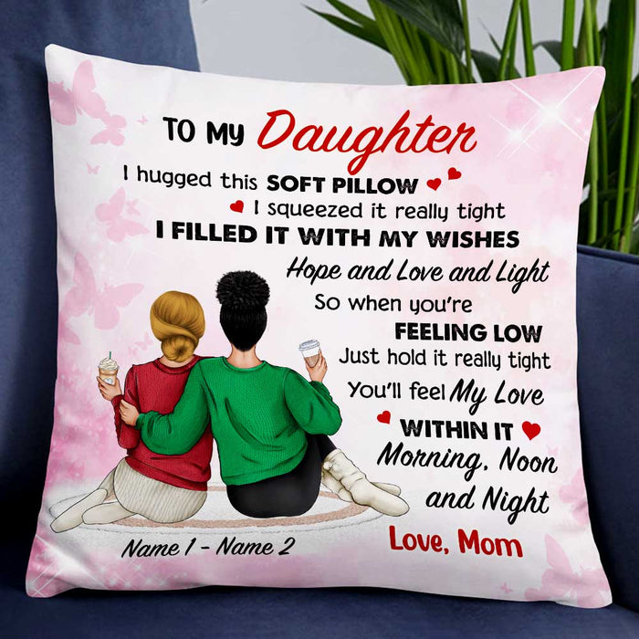 Personalized Mom Daughter Hug This Pillow JR122 95O47 1