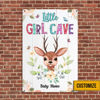 Personalized Little Girl Cave Baby Room Metal Sign JR133 23O32 thumb 1