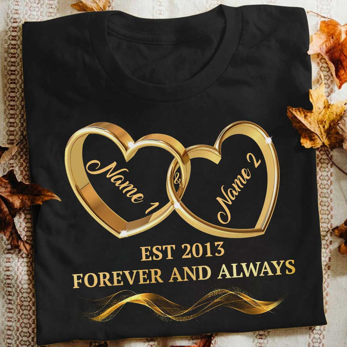 Personalized Couple Wedding Rings Shirt - Hoodie - Sweatshirt NB273 81O34 1