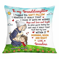 Personalized Granddaughter Hug This Pillow JR123 81O34 thumb 1