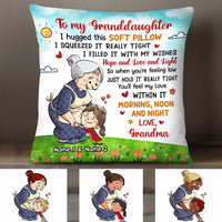 Personalized Granddaughter Hug This Pillow JR123 81O34 thumb 1