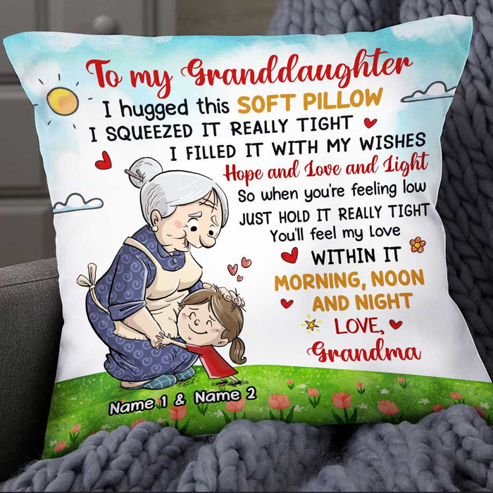 Personalized Granddaughter Hug This Pillow JR123 81O34 1