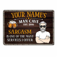 Personalized Man Cave Metal Sign JR123 26O58 thumb 1