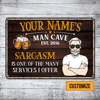 Personalized Man Cave Metal Sign JR123 26O58 thumb 1