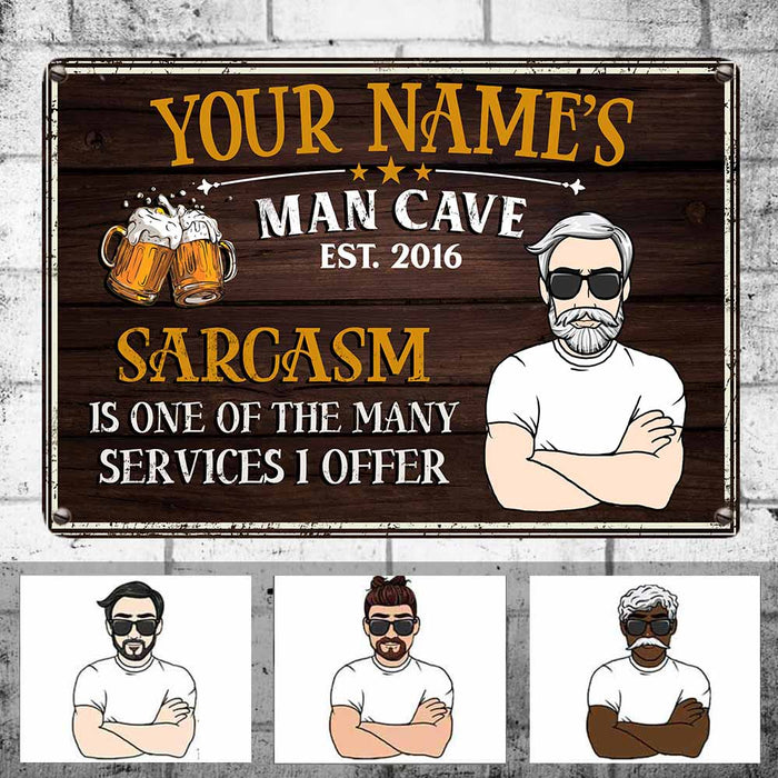 Personalized Man Cave Metal Sign JR123 26O58 1