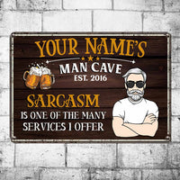 Personalized Man Cave Metal Sign JR123 26O58 thumb 1