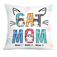 Personalized Cat Mom Pillow JR138 95O24 thumb 1