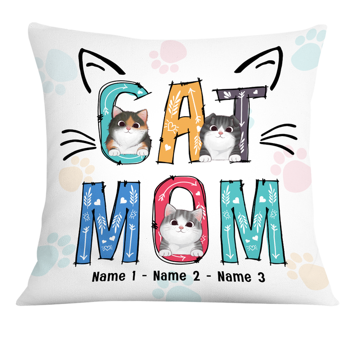 Personalized Cat Mom Pillow JR138 95O24 1