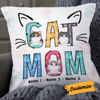 Personalized Cat Mom Pillow JR138 95O24 thumb 1