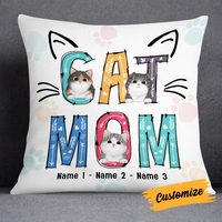 Personalized Cat Mom Pillow JR138 95O24 thumb 1