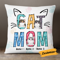 Personalized Cat Mom Pillow JR138 95O24 thumb 1
