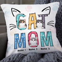 Personalized Cat Mom Pillow JR138 95O24 thumb 1