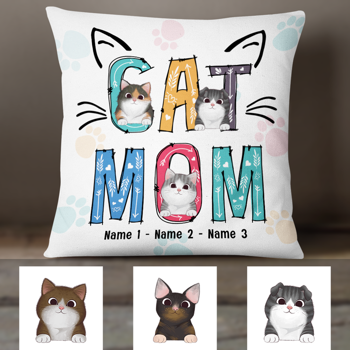 Personalized Cat Mom Pillow JR138 95O24 1