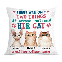 Personalized Things Cat Mom Cannot Resist Pillow JR135 95O36 thumb 1