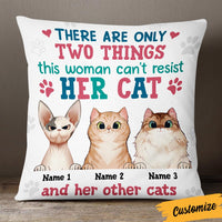 Personalized Things Cat Mom Cannot Resist Pillow JR135 95O36 thumb 1