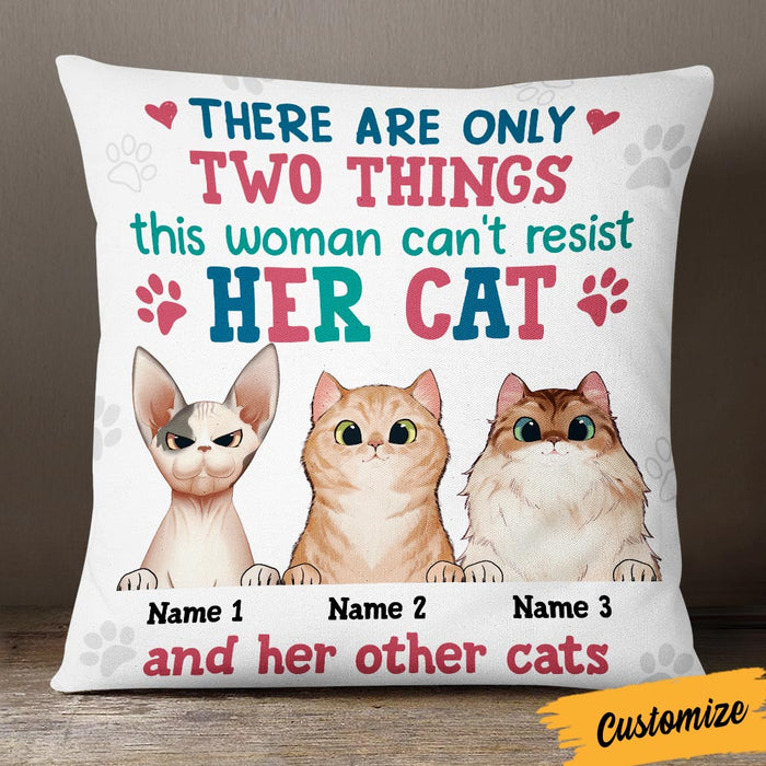 Personalized Things Cat Mom Cannot Resist Pillow JR135 95O36 1