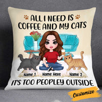 Personalized Cat Mom Coffee Pillow JR131 24O34 thumb 1