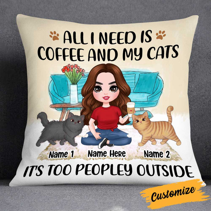 Personalized Cat Mom Coffee Pillow JR131 24O34 1