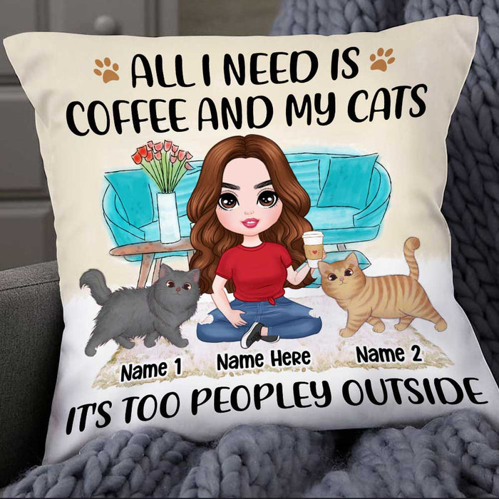 Personalized Cat Mom Coffee Pillow JR131 24O34 1