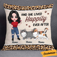 Personalized Cat Mom Happily Ever After Pillow JR148 95O32 thumb 1