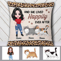 Personalized Cat Mom Happily Ever After Pillow JR148 95O32 thumb 1