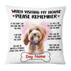 Personalized Dog Rules Photo Pillow JR133 85O53 1